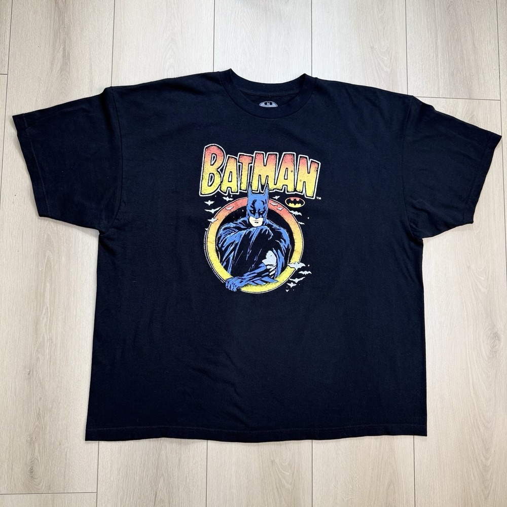 Batman DC Comics Mens 4XL Black Graphic T Shirt Logo Print Cotton Movie Tee